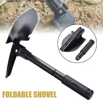 Многофункциональная тактическая лопата Складные Портативные лопаты Садовые походные лопаты с компасом Военные инструменты для выживания на открытом воздухе