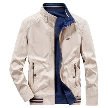 Мужская Двусторонняя куртка в стиле милитари, весна-осень, повседневные куртки из 100% хлопка с несколькими карманами, деловое приталенное тактическое пальто, большие размеры 7XL
