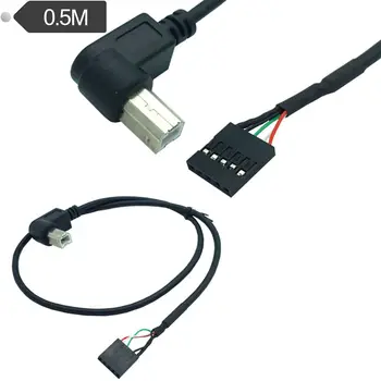 Принтер USB BM Мужской Соединительный кабель на локоть Удлинитель К разъему 5P DuPont 2.54 С заземлением USB-Дефлекторный кабель 0,5 М