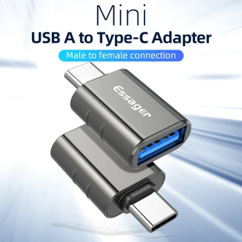 Usb Type C Otg адаптер Usb3.0 Высокоскоростная передача 5 Гбит/с Без заедания разъема Usb 3.0-USB C штекерный конвертер Металлический корпус
