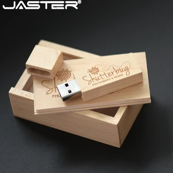 USB флэш-накопитель с логотипом JASTER в деревянном стиле, 4 ГБ, 8 ГБ, 16 ГБ, флешка, 32 ГБ, 64 ГБ, USB-накопитель, usb3.0 (более 1 шт. бесплатного журнала)