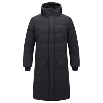 MRMT 2023 Брендовые Новые Мужские Куртки, Утолщающее Пальто для Мужского Отдыха, Длинная Однотонная Куртка с капюшоном на хлопковой подкладке, Одежда