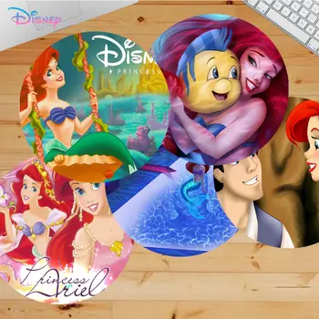 Коврик для мыши Disney The Little Mermaid, маленькая круглая скоростная версия, Игровая компьютерная клавиатура, Офисный стол, ПК, ноутбук, Коврик для мыши, Настольный коврик