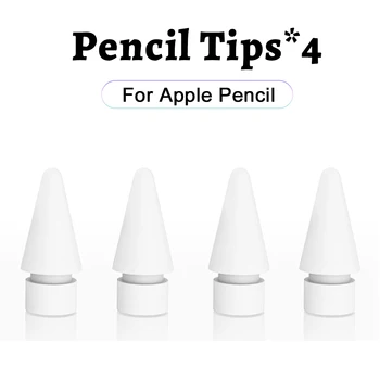 4 шт. Сменных наконечника, совместимых с Apple Pencil 2 поколения, Наконечник для карандаша iPad Pro - Наконечник iPencil для iPad Pencil 1 st/Карандаш 2 поколения