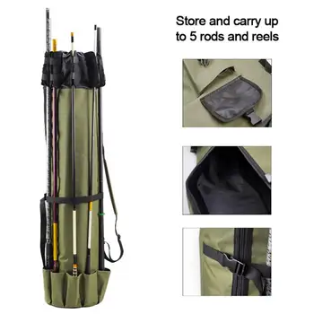 Сумка для хранения удочек, сумка для удочек, водонепроницаемая сумка для удочек, вместительный дорожный чехол для организации рыбалки