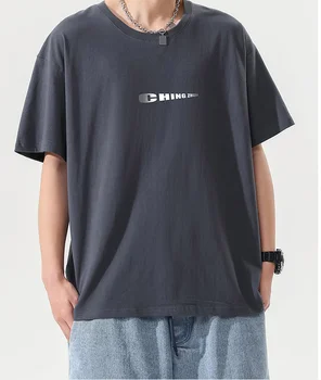 Хлопковая футболка с короткими рукавами M5747, мужская летняя тонкая внутренняя футболка с коротким рукавом