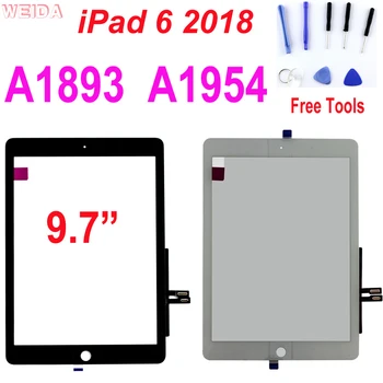 Для iPad 6 2018 A1893 A1954 Сенсорный экран Дигитайзер Для iPad 6 6th iPad 9,7 2018 ЖК-дисплей Сенсорный экран Передняя Внешняя Панель Стекло