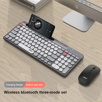 K01 Bluetooth Беспроводная клавиатура и мышь Трехрежимный полноразмерный мини-набор клавиатур 2,4 G для портативных ПК iPad Macbook Android Настольный