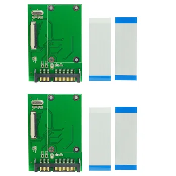 2X1,8 Дюймов 40Pin ZIF/CE SSD HDD Жесткий Диск на 7 + 15 22-Контактный адаптер SATA Плата Конвертера