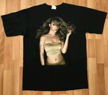 Vtg 90s Cronies Mariah-Carey Butterfly 1998 Мужская Черная футболка новая