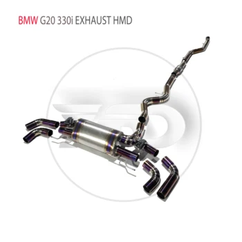 Выхлопная система из титанового сплава HMD Catback Подходит Для BMW 330i 325i 328i G20 3 Серии Автоматическая Модификация электронного клапана