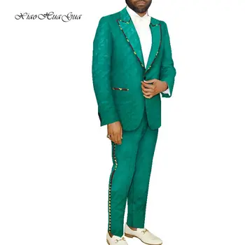 Мужской комплект с топом и брюками дашики, комплект из 2 предметов, африканская мужская одежда tse 2021, мужской костюм дашики с брюками WYN1237