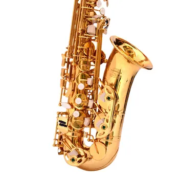 Аксессуары для альтовых инструментов из Латуни с Золотым лаком Профессиональный Eb OEM Китайский Саксофон-Саксофон Alto